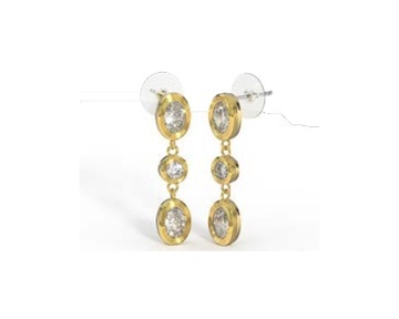 BJT417 Kolczyki hipoalergiczne ze stali medycznej 316L