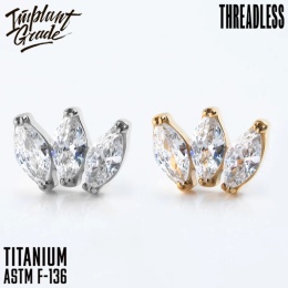 SKU: 879-g Threadless Marquise vol.2 Cluster-Gold