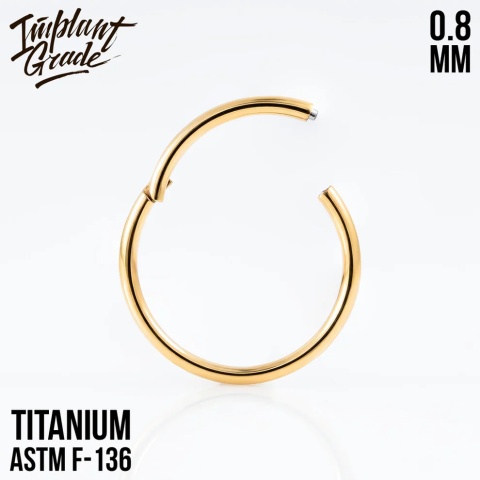 SKU: 013-8 Gold Hinged Segment Ring 0.8 (20 G)
