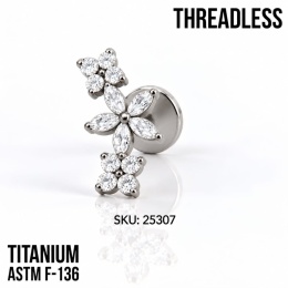 SKU: 25307 Kompletny labret PUSH IN (20G) 0,8/6mm