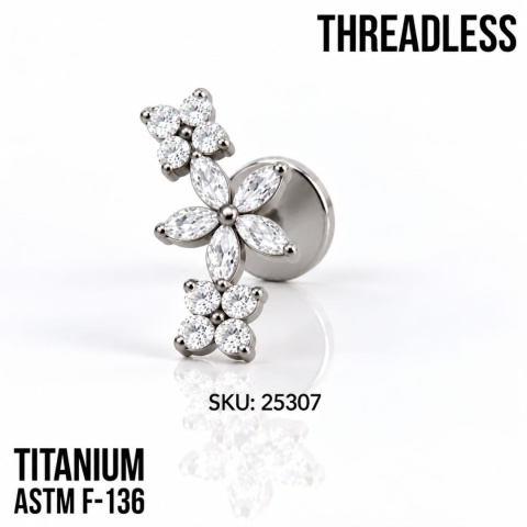 SKU: 25307 Kompletny labret PUSH IN (20G) 0,8/6mm