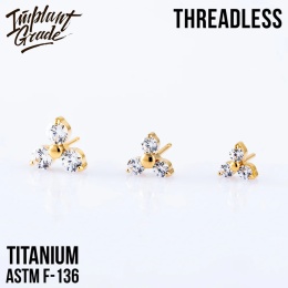 SKU: 1943-4,5-s Threadless Trois silver top, średnica 4,5 mm.