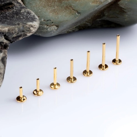 SKU: 946-6 Tytanowa podstawa do labretu PUSH IN, grubość 1,2 (16 G) podstawa 4 mm