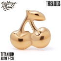 SKU: 960 Złota ozdoba, końcówka do labretu Push In Threadless Cherry Top Gold