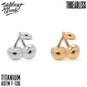 SKU: 960 Złota ozdoba, końcówka do labretu Push In Threadless Cherry Top Gold