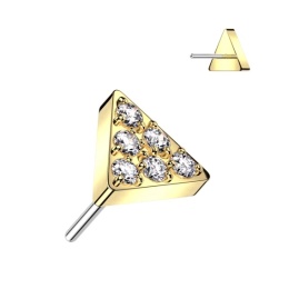 SKU: NKTK35-ZT Złota ozdoba push-in Crystal triangle