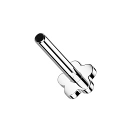 SKU: PRT6 Podstawa do labretu (20G) 0,8/6mm/4mm Push In Threadless Silver Labret Post