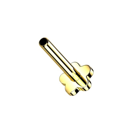 SKU: PRTK2-ZT Podstawa do labretu (20G) 0,8/6mm/4mm Push In Threadless Gold Labret Post