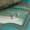 SKU: 242-4 Threadless three prong set pink top 4mm